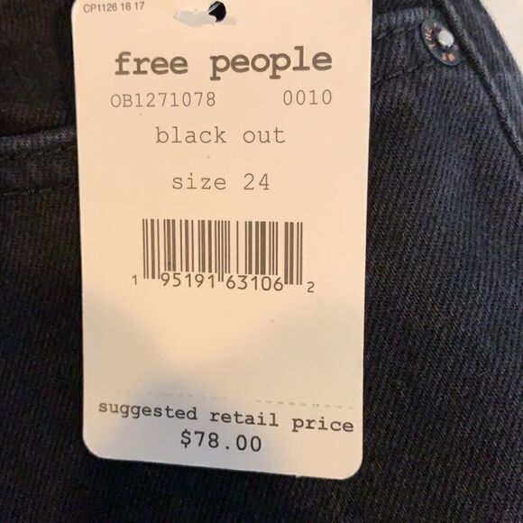 Free People Black Out high rise straight leg jeans - Picture 10 of 14
